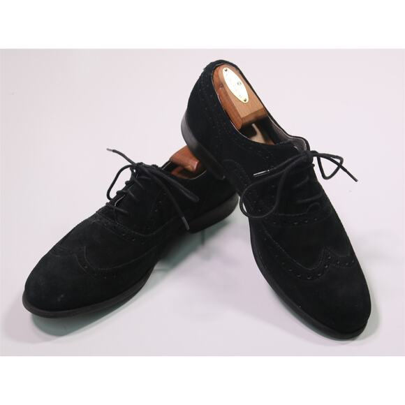 John Varvatos Black Suede Oxfords - Picture 8 of 11
